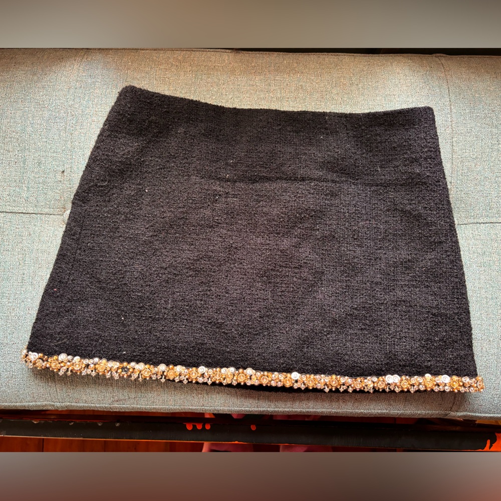 Miu Miu embroidered tweed miniskirt